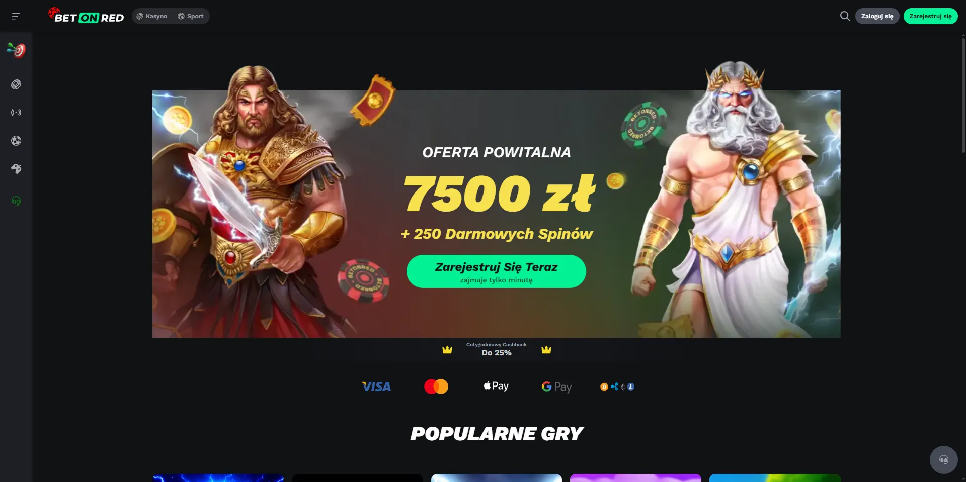 Oficjalny logotyp BetOnRed na stronie marki